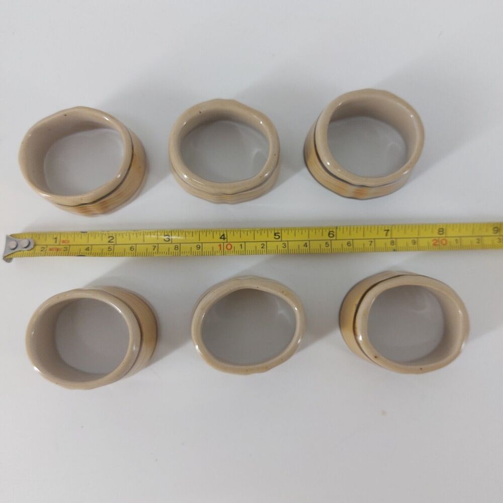 Ceramic Napkin Rings Hand painted Dinner Table Home Decor - Picture 6 of 7